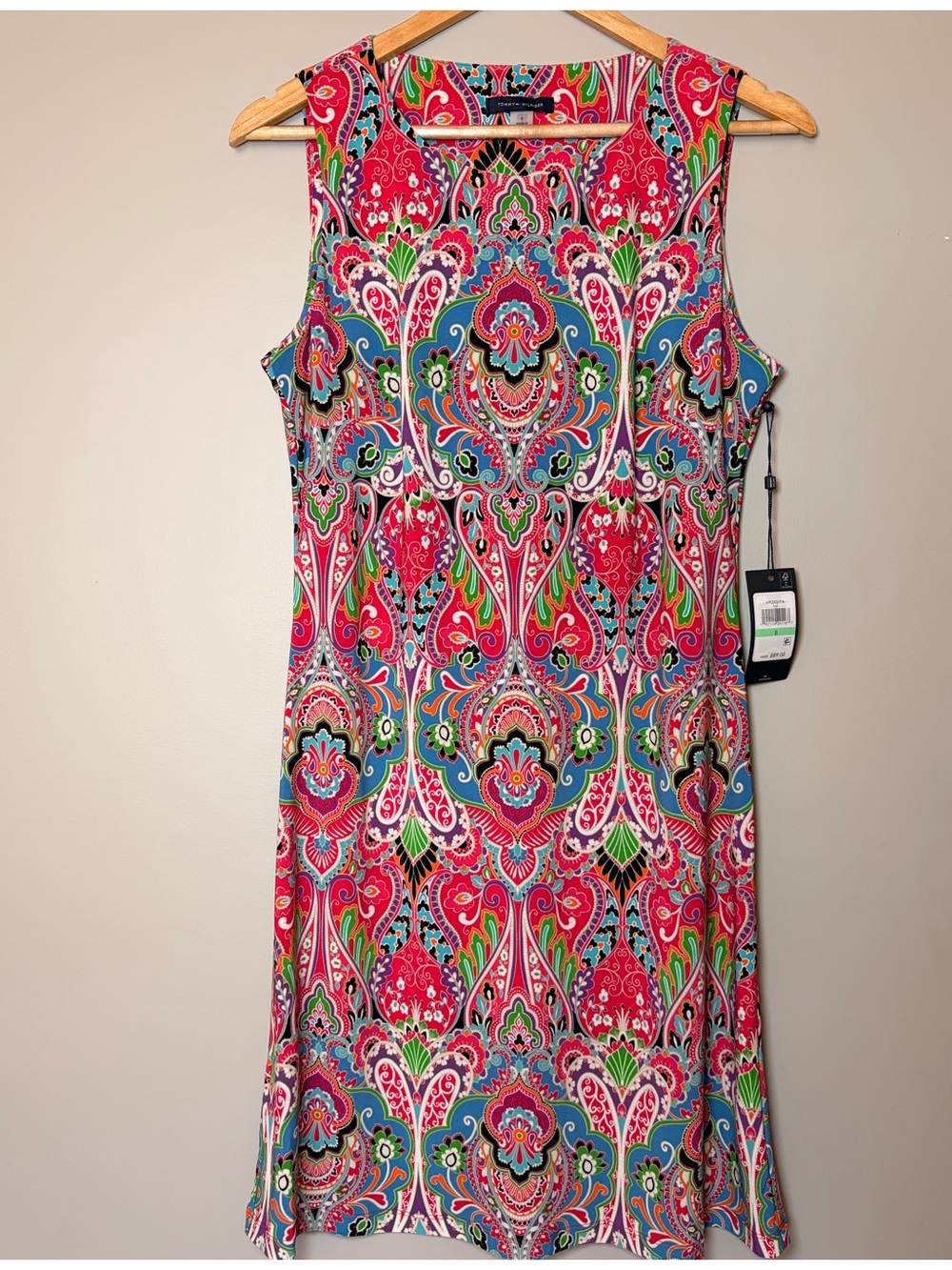 Tommy Hilfiger Paisley Floral Shift Dress Size 8 NWT